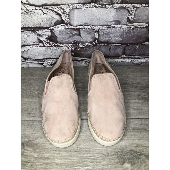 VINCE CAMUTO Tambie Blush Pink Suede Leather Espadrille Loafers Women 8M US/38.5 - Picture 2 of 16